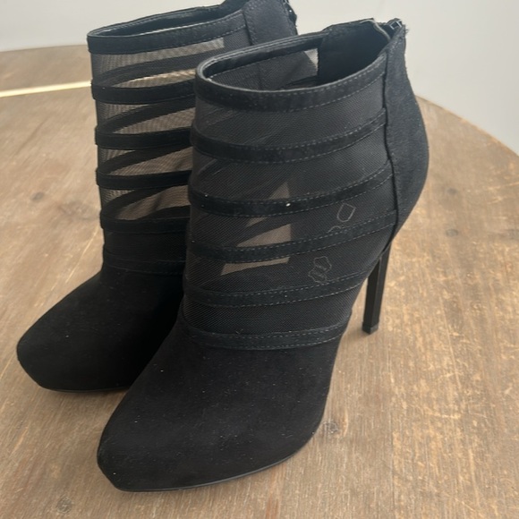 Aldo Stiletto Mesh Ankle Booties Size 6.5 - Picture 8 of 13